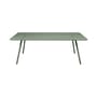 Table rectangulaire Luxembourg métal vert / 207 x 100 cm - 8 à 10 personnes - Fermob