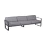 Canapé de jardin 3 places Bellevie métal tissu gris / L 235 cm - Tissu gris flanelle - Fermob