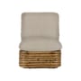 Fauteuil rembourré Bohemian ‘72 tissu fibre végétale blanc beige / Réédition 1972 - Rotin - Gubi
