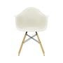 RE DAW - Eames Plastic Armchair Armchair plastic material grey / (1950) - Light wood legs / Recycled - Vitra