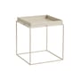 Tray End table metal beige / 40 x 40 x H 44 cm - Hay