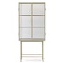 Haze Utensil metal glass beige / L 70 x H 155 cm - Fluted glass - Ferm Living