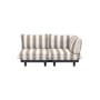 Gartensofa 2-Sitzer Paletti set textil braun / Armlehne rechts - B 190 cm - Fatboy