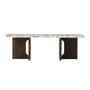 Table basse Androgyne Lounge Wood marbre beige bois naturel / 120 x 45 x H 37,8 cm - Base bois - Audo Copenhagen