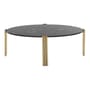 Table basse Tribus marbre noir or / 92 x 47 x H 35 cm - Marbre - AYTM