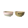 Ciotola 70s ceramics ceramica multicolore / Set di 2 - Ø 19 x H 8,5 cm - HK LIVING