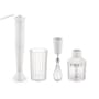 Mixeur plongeant Plissé plastique blanc / 500 W - Avec bol gradué, hachoir & fouet - Alessi