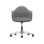 PACC - Eames Plastic Armchair Armchair on casters plastic material black / (1950) - Full padding / Recycled - Vitra