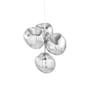 Suspension Melt Chandelier Mini plastique argent / LED / Ø 54 x H 63 cm / Polycarbonate métallisé (change de couleur) - Tom Dixon