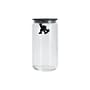 Bocal hermétique Gianni a little man holding on tight verre plastique noir / 140 cl - Alessi