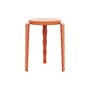 Lou Vague by Uchronia Stackable stool wood orange / Monochrome Beechwood - TIPTOE