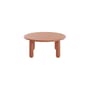 Table basse Undique Mas bois orange / Ø 85 x H 30 cm - Patricia Urquiola, 2023 - Kartell