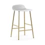Tabouret de bar Form plastique blanc / H 65 cm - Pied laiton - Normann Copenhagen
