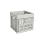 Panier Colour Crate Cube plastique gris / 29,5 x 29,5 x H 29 cm - Recyclé - Hay