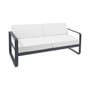 Gartensofa 2-Sitzer Bellevie metall textil grau schwarz / L 160 cm - 2-Sitzer - Fermob