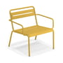 Fauteuil bas empilable Star XL métal jaune / L 118 cm - Aluminium - Emu