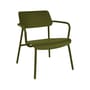 Fauteuil bas empilable Studie métal vert - Fermob