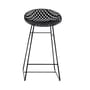 Sgabello alto Smatrik materiale plastico nero / Indoor - H 65 cm - Kartell