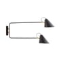 Applique avec prise Club Double métal noir / 2 bras pivotants - L 81 cm - House Doctor