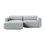 Canapé d'angle Develius C tissu gris / 3 places - L 220 cm / Dormeuse gauche - &tradition