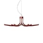 Sospensione Asteria LED metallo rosso / Ø 67 cm - Foscarini