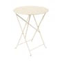 Bistro Foldable table metal beige / Ø 60 cm - 2 persons - Fermob