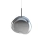 Melt LED Pendant plastic material grey / Ø 50 cm - Metallised polycarbonate (changes color) - Tom Dixon
