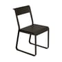 Sedia Bellevie V2 metallo marrone / Base a slitta - Fermob