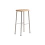 Sgabello bar Bird legno naturale / Altezza 75 cm - Non imbottito - raawii