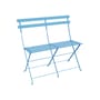 Banquette extérieure Bistro metallo blu / Pieghevole - 2 posti / L 88 cm - Fermob