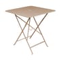 Bistro Foldable table metal beige 71 x 71 cm - Foldable - With umbrella hole - Fermob