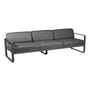 Canapé de jardin 3 places Bellevie métal tissu gris / L 235 cm - Tissu graphite - Fermob