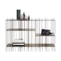 Console: Metrica vetro marrone metallo / 125 x 84 cm - Acciaio & vetro - Mogg
