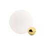 Lampada da tavolo Copycat LED metallo vetro bianco oro / Ø 30 cm - Oro 24 carati - Flos