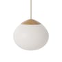 Sospensione Acorn vetro bianco / Ø 32 cm - Vetro & Rovere - Bolia