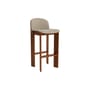 Chisel 35 High Bar chair textile beige / Height: 75 cm - Fabric upholstery - Hay