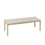 Workshop Coffee table plastic material grey natural wood / 120 x 43 x H 38 cm - Linoleum - Muuto
