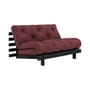 Schlafcouch Roots holz rot / B 140 cm - 3 Positionen / Schwarze Struktur - KARUP DESIGN