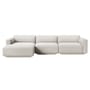 Canapé d'angle Develius E tissu beige / 4 places - L 309 cm / Dormeuse gauche - &tradition