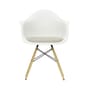 Fauteuil DAW - Eames Plastic Armchair plastique blanc / (1950) - Galette d'assise - Vitra