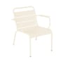 Fauteuil lounge Luxembourg métal beige / Dossier droit - Fermob