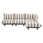Modulares Gartensofa Paletti set textil braun / Armlehne rechts - L 280 x 190 cm - Fatboy