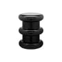 Tabouret Pilastro plastique noir / H 46 x Ø 35 cm - By Ettore Sottsass - Kartell