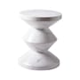 Tabouret Zig Zag Marble blanc / Marbre poli - Pols Potten