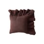 Cuscino Ruffle tessuto marrone / 50 x 50 cm - HK LIVING
