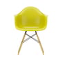 Fauteuil DAW - Eames Plastic Armchair plastique jaune / (1950) - Pieds bois clair - Vitra