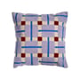 Housse de coussin Plano tissu violet / 50 x 50 cm - Broderie en relief - & klevering
