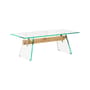 Compression Rectangular table glass transparent / Philippe Starck - 220 x 90 cm - Glas Italia