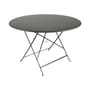 Klapptisch Bistro metall grün grau / Ø 117 cm - für 6 bis 8 Personen - mit Sonnenschirmloch - Fermob