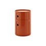 Rangement Componibili New Big plastique orange / 2 tiroirs - Ø 42 x H 61,5 cm - Kartell